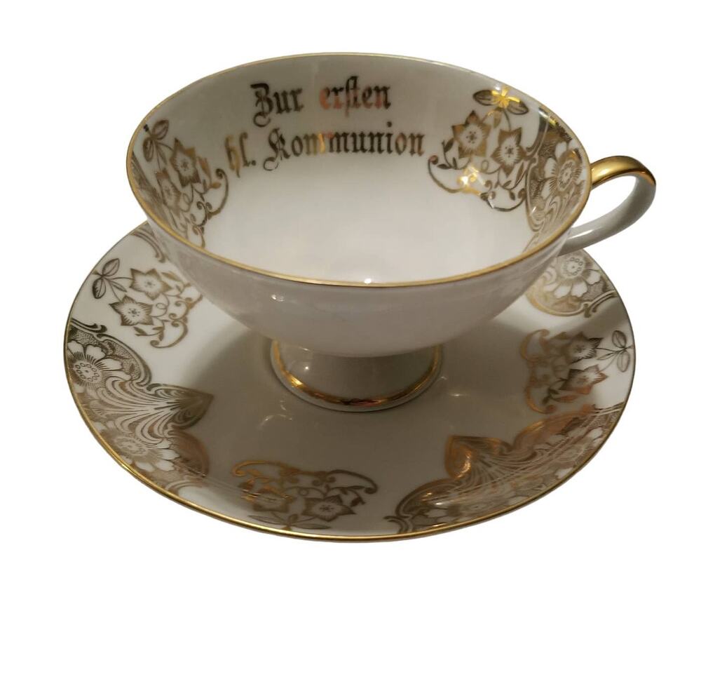 GAREIS KUHNL & CO GKC Bavaria Cup Saucer Kommunion